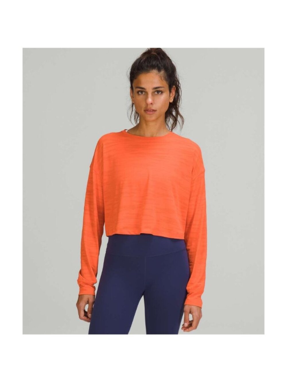NWT Lululemon Muscle Love Long Sleeve Shirt *Tiger Mesh Warm Coral *Flaw* Size 6